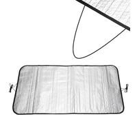 PATIKIL 35 x 18 Inch Air Conditioner Cover, Polyester Aluminum Foil Waterproof Dustproof Magnet Hook Fixing AC Outside Unit Cover Condenser Protector for Outdoor AC Unit, Silver