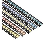 PATIKIL 3528 Surface Mounted Devices x 5 Colors LED Lighting Bulbs, 200Pcs Light Emitting Diode Kit for Electronic Home Appliances