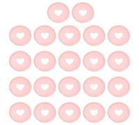 PATIKIL 35mm 1-1/2" Light Pink Plastic Round Book Binding Discs, 22 Pcs Discbound Expansion Discs Plating Round Binder Rings for DIY Notebook Planner