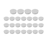 PATIKIL 35mm/1-3/8" Plastic Hole Plugs, 25 Pcs Flush Type Round Plug Snap in Locking Screw Hole Covers Insert End Caps for Furniture Cabinet Kitchen Door Shelves, Grey