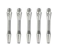PATIKIL 35mm Aluminum Dart Shafts, 15 Pack Medium 2BA Thread Dart Stems Replacement Dart Accessories, Silver Tone