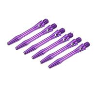 PATIKIL 35mm Aluminum Dart Shafts, Medium 2BA Thread Dart Stems Dart Accessories Throwing Fitting for Steel Tip - 9 Pack (Purple)