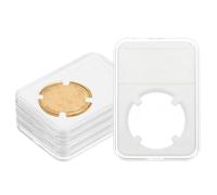 PATIKIL 35mm Coin Slab Display Holder, 5Pcs Clear Coin Case Storage Plastic Four-Point Box for Coin Collectors Collection Protection Organize
