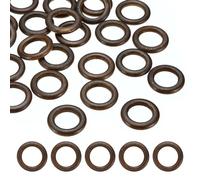 PATIKIL 35mm Natural Wooden Rings, 30 Pack Wood Ring Round Linking Rings Wood Loop Circle for Craft Pendant DIY Jewelry Making Macrame, Dark Brown
