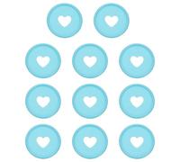 PATIKIL 35mm Plastic Book Binding Discs, 11 Pack Discbound Expansion Discs Heart Binder Rings for DIY Notebook Planner, Blue