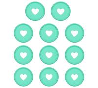 PATIKIL 35mm Plastic Book Binding Discs, 11 Pack Discbound Expansion Discs Heart Binder Rings for DIY Notebook Planner, Dark Green