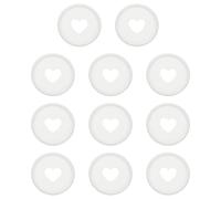 PATIKIL 35mm Plastic Book Binding Discs, 11 Pack Discbound Expansion Discs Heart Binder Rings for DIY Notebook Planner, White