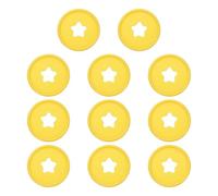 PATIKIL 35mm Plastic Book Binding Discs, 11 Pack Discbound Expansion Discs Star Binder Rings for DIY Notebook Planner, Yellow