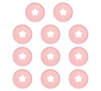 PATIKIL 35mm Plastic Book Binding Discs, 11 Pack Discbound Expansion Discs Star Binder Rings for DIY Notebook Planner, Light Pink