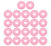 PATIKIL 35mm Plastic Book Binding Discs, 22 Pack Discbound Expansion Discs Heart Binder Rings for DIY Notebook Planner, Pink
