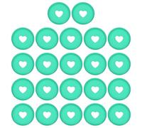 PATIKIL 35mm Plastic Book Binding Discs, 22 Pack Discbound Expansion Discs Heart Binder Rings for DIY Notebook Planner, Dark Green
