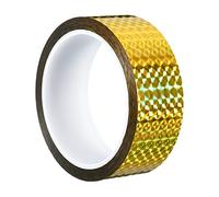 PATIKIL 35mm x 50m Prism Tape, Holographic Reflective Self Adhesive for DIY Art Craft Wrapping Decoration, Gold