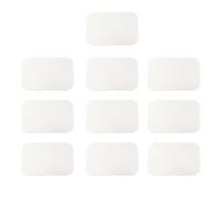 PATIKIL 35mmx45mm Metal Plate for Phone Magnet, 10pcs Rectangular Adhesive Metal Plate Replacement Stickers for Magnetic Car Mount Holder Phone Case Wall, Silver Tone