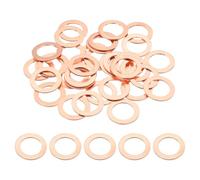 PATIKIL 35PCS M16 Copper Washers, M16x24x1mm Copper Crush Washer Metric Flat Washers Sealing Washers Assortment Kit Oil Drain Plug Gasket Ring for Automotive Battery Vehicles Screws Bolt