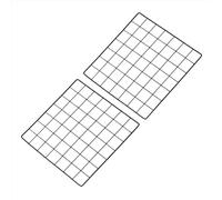 PATIKIL 35x35cm Wire Grid Panel, 2 Pack Board Photo Pictures Memo Display Grid Panels Hanging Organizer Wall Decorative Panel for Home Office Wedding, Black