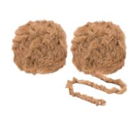Patikil 35yds Faux Fur Yarn, 2 Skeins Fuzzy Crochet Fluffy Soft Chunky Polyester Plush Fur Eyelash for Crocheting Knit Blanket Rug Sweater Scarf Hat Bear Brown