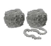 Patikil 35yds Faux Fur Yarn, 2 Skeins Fuzzy Crochet Fluffy Soft Chunky Polyester Plush Fur Eyelash for Crocheting Knit Blanket Rug Sweater Scarf Hat Bear Craft, Dark Grey