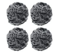 PATIKIL 35yds Faux Fur Yarn, 4 Skeins 0.7" OD 50g Soft Fuzzy Yarn Crochet Fluffy Chunky Polyester Plush Fur for Crocheting and Hand Knitting Shawls Hat Blanket Rug, Night Black