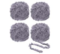 PATIKIL 35yds Faux Fur Yarn, 4 Skeins Fuzzy Yarn Crochet Fluffy Yarn Soft Chunky Polyester Plush Fur Eyelash for Crocheting Knit Blanket Rug Sweater Scarf Hat Bear Craft, Violet Purple