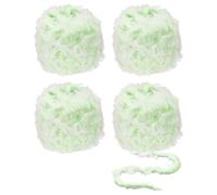 PATIKIL 35yds Faux Fur Yarn, 4 Skeins Fuzzy Yarn Crochet Fluffy Yarn Soft Chunky Polyester Plush Fur Eyelash for Crocheting Knit Blanket Rug Sweater Scarf Hat Bear Craft, Green