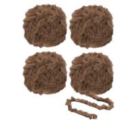 PATIKIL 35yds Faux Fur Yarn, 4 Skeins Super Soft Chunky Polyester Plush Fur Eyelash for Crocheting Knit Blanket Rug Sweater Scarf Hat Bear Craft, Brown