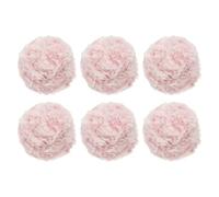 PATIKIL 35yds Faux Fur Yarn, 6 Skeins 0.8" OD 50g Soft Fuzzy Yarn Crochet Fluffy Chunky Polyester Plush Fur for Crocheting and Hand Knitting Shawls Hat Blanket Rug, Pink White