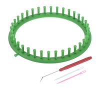 PATIKIL 36 Hooks Round Knitting Loom Machines Kit, 24cm OD Darning Weave Tool with Accessories for Scarf Sweater Shawl Blankets Mending Weaving Stitching, Green