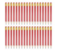 PATIKIL 36 Pack HB Pencils, 10cm Short Wood Graphite Pencils Thick Portable Golf Scoring Mini Pre Sharpened Erasable Pen with Eraser Bulk for Sport Games Meeting Office Writing, Red