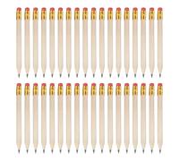 PATIKIL 36 Pack HB Pencils, 4inch Short Wood Graphite Pencils Thick Portable Golf Scoring Mini Pre Sharpened Erasable Pen with Eraser Bulk for Sport Games Meeting Office Writing, Yellow