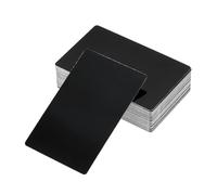 PATIKIL 36 Pack Metal Business Cards Anodized 0.8mm Thick Anodized Aluminum Blanks Name Card 3.4x2.1Inch Laser Engrave Printable Name Card for Custom DIY, Black