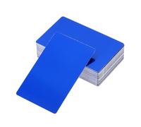 PATIKIL 36 Pack Metal Business Cards Anodized 0.8mm Thick Anodized Aluminum Blanks Name Card 3.4x2.1Inch Laser Engrave Printable Name Card for Custom DIY, Blue
