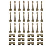 PATIKIL 36 Pcs Bolo Tie Kit, Alloy Bolo Tie Tips Replacement End Caps and Slides Clasps Findings for Clothes Decor DIY Crafts Jewelry Findings, Bronze