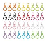 PATIKIL 36 Pcs Lobster Claw Clasp, Colorful Metal Keychain Clasp Swivel Hooks with Spring Key Rings Trigger Clips for Bag Door Key Chains DIY Craft Jewelry Making, Multicolor