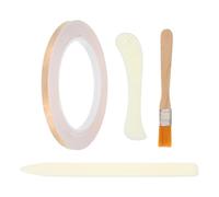 PATIKIL 36 Yard 1/4 Inch Copper Foil Tape, Copper Tape with Single-Sided Conductive Stained Glass Foil Tool with Scraper and Brush for Stained Tools DIY Crafting