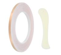 PATIKIL 36 Yard 1/4 Inch Copper Foil Tape, Copper Tape with Single-Sided Conductive Stained Glass Foil Tool with Scraper for Stained Tools DIY Crafting