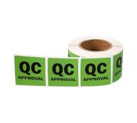 PATIKIL 360 Pcs 1 Roll Adhesive QC Approval Label Stickers, 1.5 Inch Square Inventory Control Labels Quality Control Stickers for Warehouse Management Inspection Organization, Light Green