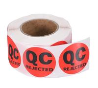 PATIKIL 360 Pcs 1 Roll Adhesive QC Rejected Label Stickers, 1.5 Inch Circle Inventory Control Labels Quality Control Stickers for Warehouse Management Inspection Organization, Red