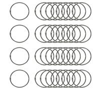 PATIKIL 36Pcs Loose Leaf Binder Rings, 2.8 Inch Metal Open Card Rings Heavy Duty Book Rings for Key Index Card Rings Paper Rings Office, Black