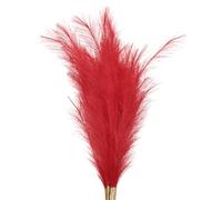 PATIKIL 37.8in Tall Pampas Decor, 7pcs Large Artificial Pampas Bulk Long Fluffy Faux Grass Dried for Home Boho Decor Vase Wedding Wall Ground, Red