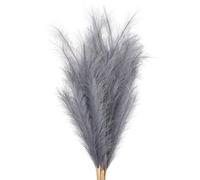 PATIKIL 37.8in Tall Pampas Decor, 7pcs Large Artificial Pampas Bulk Long Fluffy Faux Grass Dried for Home Boho Decor Vase Wedding Wall Ground, Gray