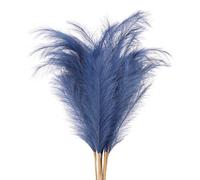 PATIKIL 37.8in Tall Pampas Decor, 7pcs Large Artificial Pampas Bulk Long Fluffy Faux Grass Dried for Home Boho Decor Vase Wedding Wall Ground, Blue