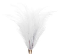 PATIKIL 37.8in Tall Pampas Decor, 7pcs Large Artificial Pampas Bulk Long Fluffy Faux Grass Dried for Home Boho Decor Vase Wedding Wall Ground, White