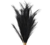 PATIKIL 37.8in Tall Pampas Decor, 7pcs Large Artificial Pampas Bulk Long Fluffy Faux Grass Dried for Home Boho Decor Vase Wedding Wall Ground, Black