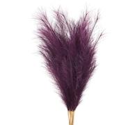 PATIKIL 37.8in Tall Pampas Decor, 7pcs Large Artificial Pampas Bulk Long Fluffy Faux Grass Dried for Home Boho Decor Vase Wedding Wall Ground, Dark Purple