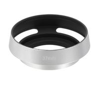 PATIKIL 37mm Lens Hood, Universal Metal Hollow Curved Screw-in Vented Lens Hoods for Fujifilm for Nikon for Pentax, Silver