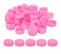 PATIKIL 38mm/1.5" Inner Plastic Bottle Cap, 100Pcs Replacement Screw Bottle Cap Storage Jug Lids for Craft DIY Juice Water Milk, Rose