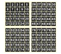 PATIKIL 38mm Consecutive Number Stickers 1-100, Square Self-Adhesive Vinyl Number Decals for Inventory Storage Organizing, Locker, Toolbox, Bins, Indoor Outdoor, Black