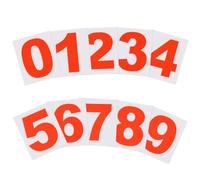 PATIKIL 38mm Reflective Number Stickers 0-9, 2 Set Vinyl Mailbox Number Decals Self-Adhesive Stickers for Outside Cars Doors Windows Signs Indoor Outdoor, Reflective Red