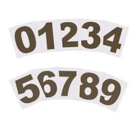PATIKIL 38mm Reflective Number Stickers 0-9, 2 Set Vinyl Mailbox Number Decals Self-Adhesive Stickers for Outside Cars Doors Windows Signs Indoor Outdoor, Brown