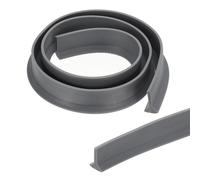 PATIKIL 39 Inch Collapsible Shower Threshold Water Dam Guard, Shower Stopper Barrier Self Adhesive Sink Splash Guards for Frameless Shower Door Bottom, Gray (1.2" Wx0.6 T)